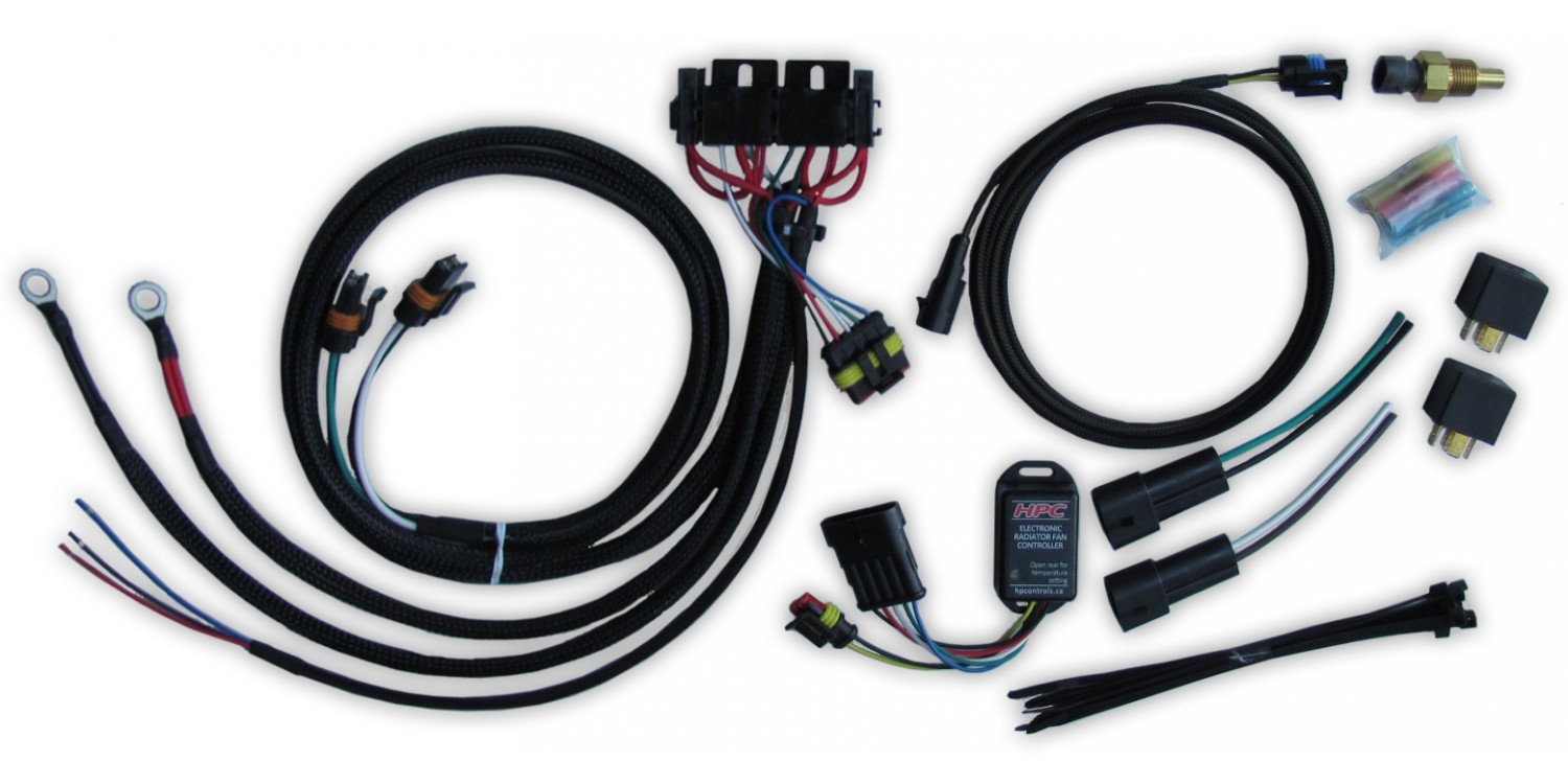 HPC Dual Radiator Fan Kit with Adjustable Controller (Sequential Operation)